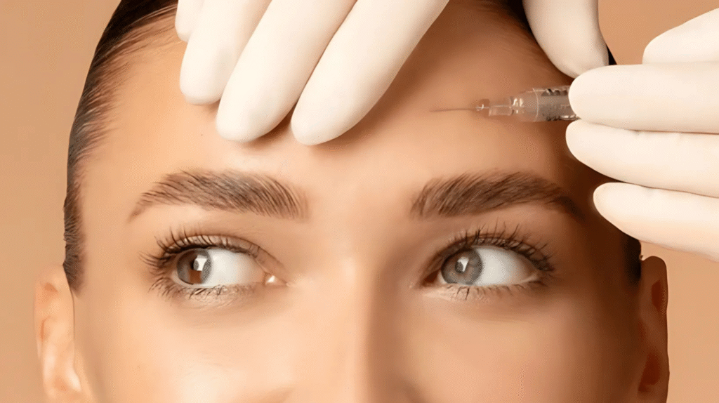 Поставяне на ботулинов токсин в областта на челото – минимално инвазивна естетична процедура в клиника Aesthetico